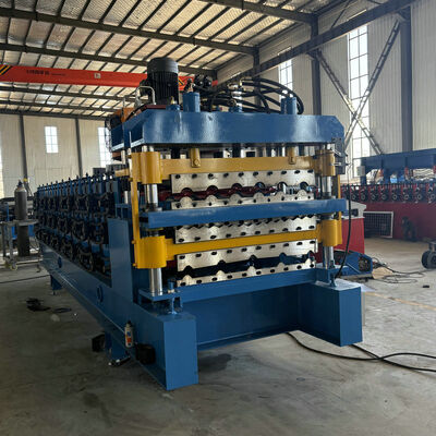 Verzinkt Stalen Profiel Afrika Populaire Drie Laags Dakplaat Roll Forming Machine