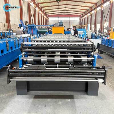 Dubbele laag trapezodiaal IBR-plaat 840&836 gegolfde plaat dakbedekking rollenvormende machine