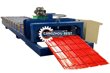 Hydraulische kracht 5.5kw PLC Control Box Stap daktegel&amp;Glazed Tile Forming Machine