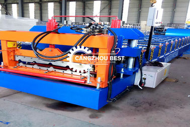 Hydraulische kracht 5.5kw PLC Control Box Stap daktegel&amp;Glazed Tile Forming Machine